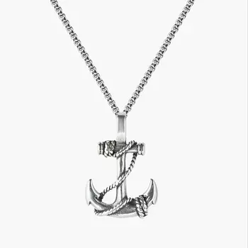 SHINE & BEAUTY Подвеска с цепочкой из титановой стали Якорь