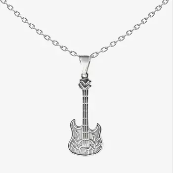 SHINE & BEAUTY Подвеска с цепочкой из титановой стали Гитара