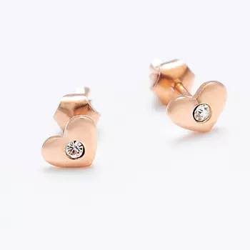 SHINE & BEAUTY Серьги-гвоздики покрытые золотом с ювелирным стеклом PRECIOSA