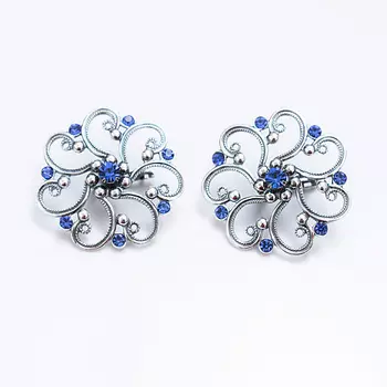 SHINE & BEAUTY Серьги покрытые серебром с ювелирным стеклом PRECIOSA