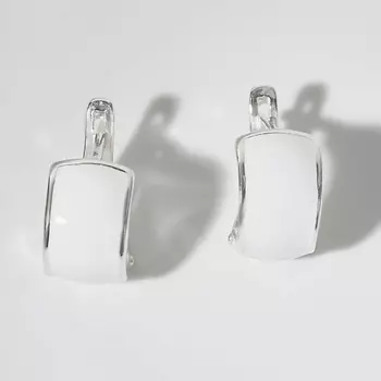 SHINE & BEAUTY Серьги с эмалью покрытые серебром