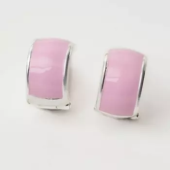 SHINE & BEAUTY Серьги с эмалью покрытые серебром