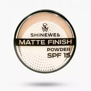 SHINEWELL Матирующая пудра SPF 15 компактная легкая