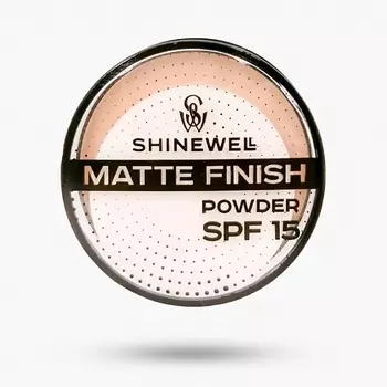 SHINEWELL Матирующая пудра SPF 15 компактная легкая
