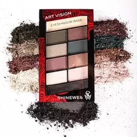 SHINEWELL Палетка теней с основой для макияжа ART VISION