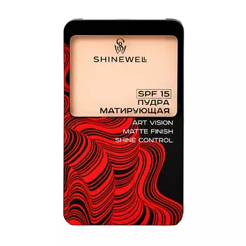 SHINEWELL Пудра матирующая SPF 15 компактная легкая