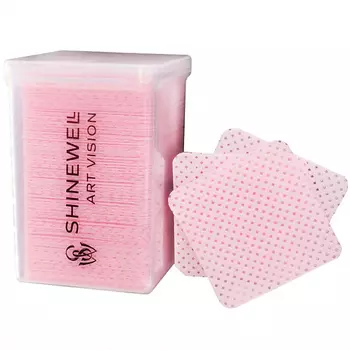 SHINEWELL Салфетки одноразовые для маникюра и педикюра, пэды 1.0