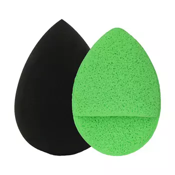 SHINEWELL Спонжи для нанесения и удаления макияжа, набор каплевидный и с кармашком