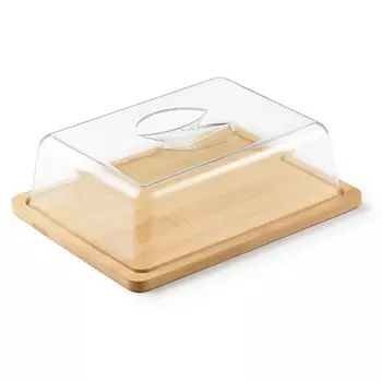 SHINY KITCHEN Хлебница деревянная с прозрачной крышкой