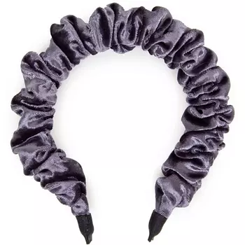 SHOVV Ободок со сборкой серого цвета из бархата