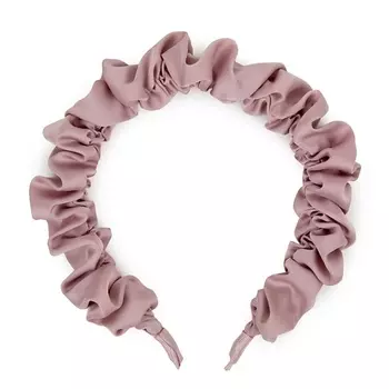 SHOVV Ободок со сборкой серого цвета из бархата