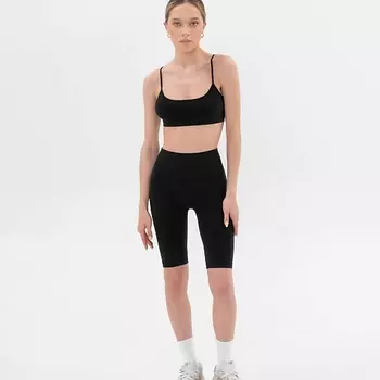 SIAWEAR Велосипедки с высокой посадкой Черные