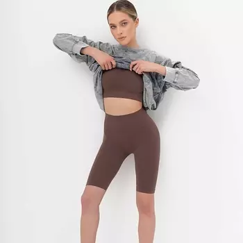 SIAWEAR Велосипедки с высокой посадкой Мокко