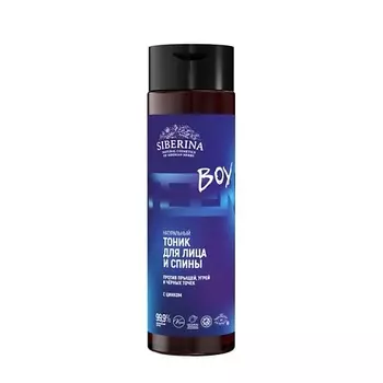 SIBERINA Тоник для лица и спины против прыщей, угрей и чёрных точек с цинком 200.0