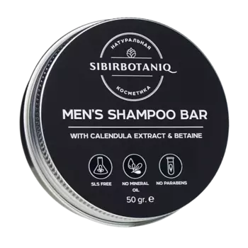 SIBIRBOTANIQ Натуральный твёрдый шампунь для мужчин