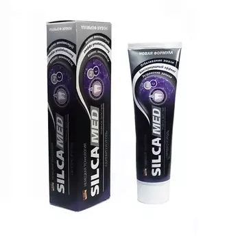 SILCAMED Зубная паста для мягкого отбеливания эмали Серебро и уголь 130.0