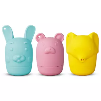 SILIHOME Набор: силиконовые игрушки-брызгалки для купания Слон, заяц, мишка 1.0