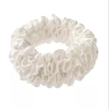 SILK MANUFACTURE Шёлковая резинка для волос SUPER TAIL, белый