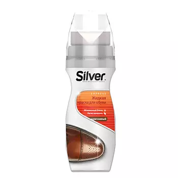 SILVER Крем-краска для кожанной обуви, коричневая 75.0