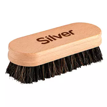 SILVER Щетка деревянная для обуви с натуральным ворсом