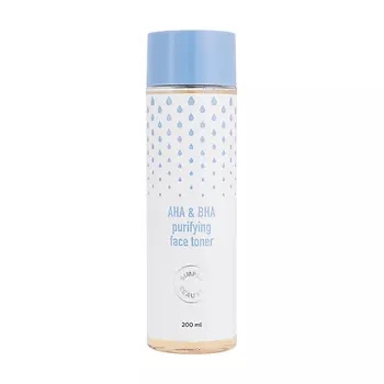 SIMPLE BEAUTY Очищающий тонер для лица с AHA и BHA кислотами AHA & BHA Purifying Face Toner