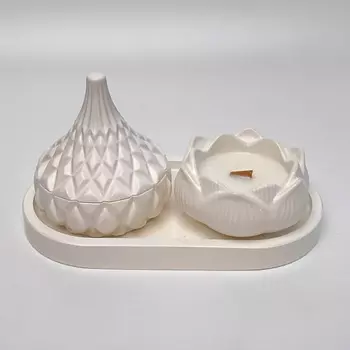 SIMVOLASTRO Набор свечей из кокосового воска на подставке