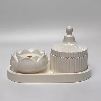 SIMVOLASTRO Набор свечей из кокосового воска на подставке