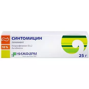 Синтомицин линимент 10% 25г N1