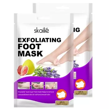 SKAILIE Маска-носочки для ног отшелушивающая против мозолей 40.0