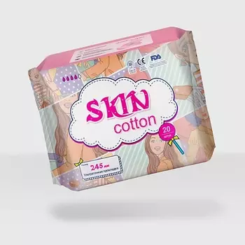 SKIN COTTON Ультратонкие гигиенические прокладки