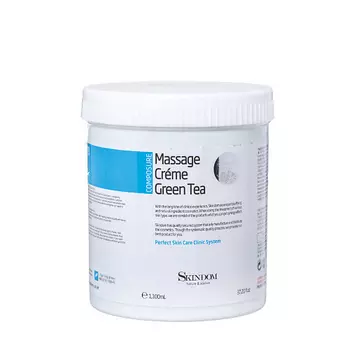 SKINDOM Массажный крем для лица с экстрактом зелёного чая