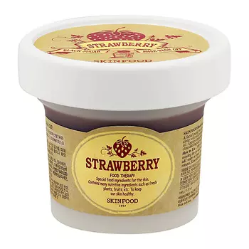 SKINFOOD Маска для лица с черным сахаром и маслом семян клубники (для сияния кожи) 100.0