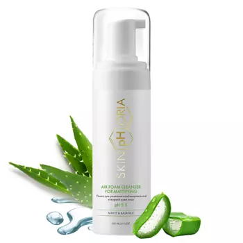 SKINPHORIA Пенка для умывания комбинированной и жирной кожи лица Air Foam Cleanser for mattifying 150.0