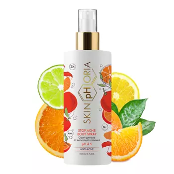 SKINPHORIA Спрей для тела от высыпаний и прыщей Stop Acne Body Spray 150.0