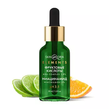 SKINPHORIA Сыворотка с комплексом фруктовых кислот и ниацинамидом AHА Niacinamide Peeling Serum 30