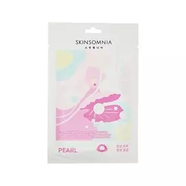 SKINSOMNIA Тканевая маска для лица с экстрактом жемчуга, REAL ESSENCE