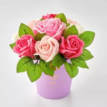 SKUINA Цветочная композиция из 9 мыльных пенных роз учителю 100.0