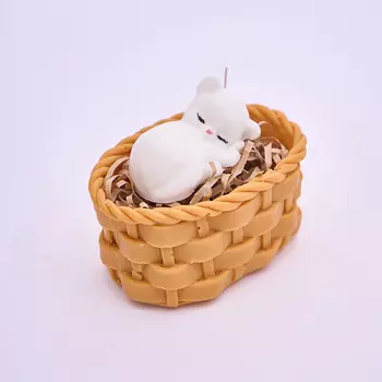 SKUINA Мыло котенок в корзине, мыло ручной работы 1.0