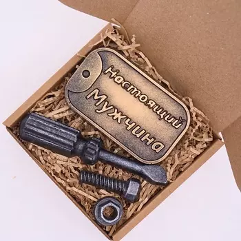 SKUINA Мыло настоящий мужчина и инструменты, подарочный набор 1.0