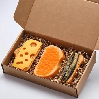 SKUINA Мыло ручной работы 3 бутерброда 200.0