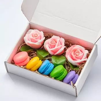 SKUINA Мыло ручной работы Розы и макаруны 210.0