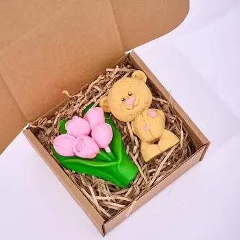 SKUINA Мыло ручной работы зайчик и малина 100.0