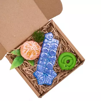 SKUINA Подарочное мыло новогоднее, набор со змейкой 100.0