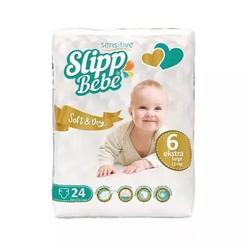 SLIPP BEBE Подгузники для детей TWIN № 6 24.0