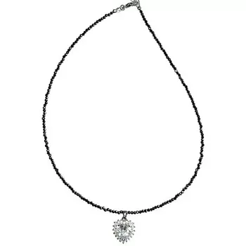 SLOMAYA Колье из гематита с подвеской сердце