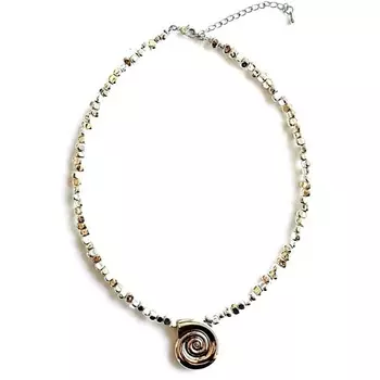 SLOMAYA Колье из гематита с ракушкой