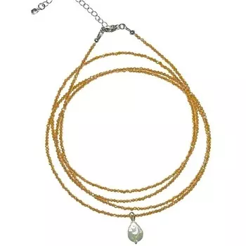 SLOMAYA Колье из шпинели с жемчужной подвеской