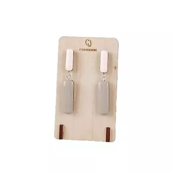 СЛОНВИШ Double beige Серьги составные длинные