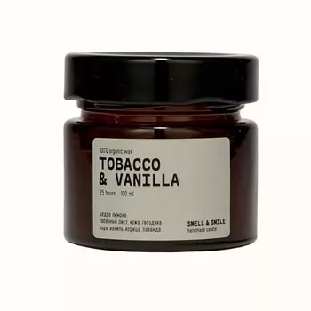 SMELL & SMILE Свеча ароматическая Табак и ваниль