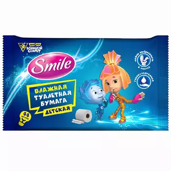 SMILE WONDERLAND Влажная туалетная бумага Фиксики 44